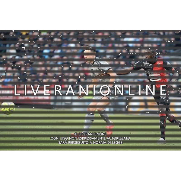 Lucas OCAMPOS - 07.02.2015 - Rennes / Marseille - 24eme journee de Ligue 1 Photo : Gaston Petrelli / Icon Sport AG ALDO LIVERANI SAS ONLY ITALY