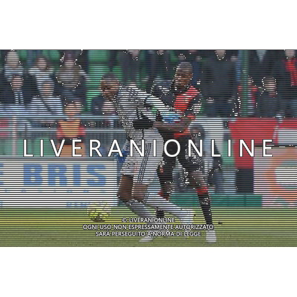 Giannelli IMBULA / Abdoulaye DOUCOURE - 07.02.2015 - Rennes / Marseille - 24eme journee de Ligue 1 Photo : Gaston Petrelli / Icon Sport AG ALDO LIVERANI SAS ONLY ITALY