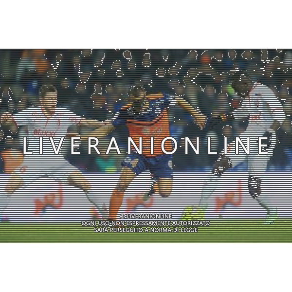 Vitorino HILTON / Idrissa GUEYE - 07.02.2015 - Montpellier / Lille - 24eme journee de Ligue 1 Photo : Nicolas Guyonnet / Icon Sport AG ALDO LIVERANI SAS ONLY ITALY
