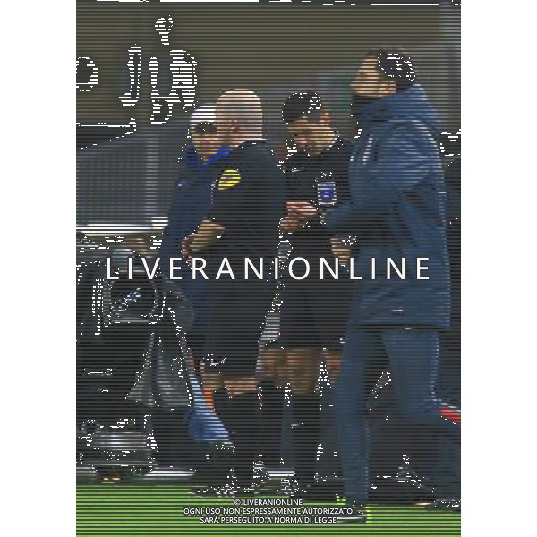 Changement arbitre - Sebastien MOREIRA / Alexandre PERREAU NIEL - 07.02.2015 - Montpellier / Lille - 24eme journee de Ligue 1 Photo : Nicolas Guyonnet / Icon Sport AG ALDO LIVERANI SAS ONLY ITALY