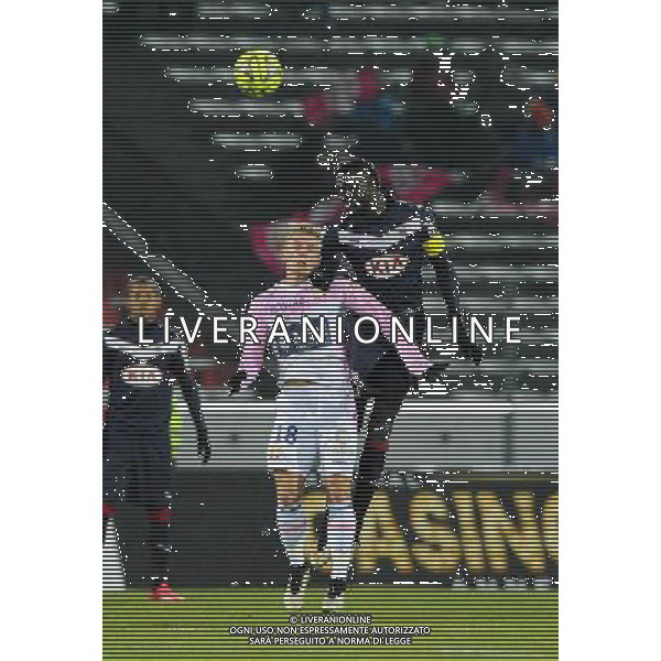 Daniel WASS / Lamine SANE - 07.02.2015 - Evian Thonon / Bordeaux - 24eme journee de Ligue 1 Photo : Jean Paul Thomas / Icon Sport AG ALDO LIVERANI SAS ONLY ITALY
