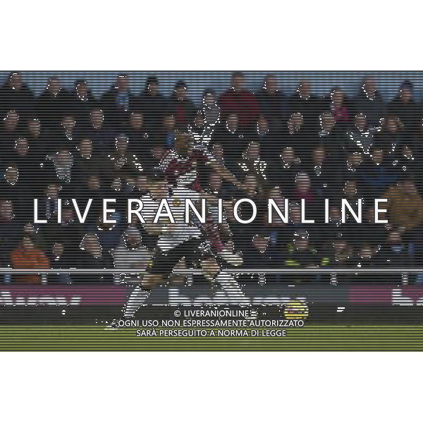 West Ham United\'s Enner Valencia is tackled by Manchester United\'s Marcos Rojo Photographer Craig Mercer/CameraSport Football - Barclays Premiership - West Ham United v Manchester United - Sunday 8th February 2015 - Boleyn Ground - London © CameraSport - 43 Linden Ave. Countesthorpe. Leicester. England. LE8 5PG - Tel: +44 (0) 116 277 4147 - admin@camerasport.com - www.camerasport.com /Agenzia Aldo Liverani Sas - ITALY ONLY - EDITORIAL USE ONLY