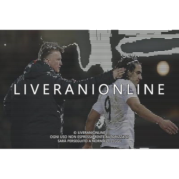 Manchester United manager Louis van Gaal shakes hands with Manchester United\'s Radamel Falcao Garcia after he is substituted off Photographer Craig Mercer/CameraSport Football - Barclays Premiership - West Ham United v Manchester United - Sunday 8th February 2015 - Boleyn Ground - London © CameraSport - 43 Linden Ave. Countesthorpe. Leicester. England. LE8 5PG - Tel: +44 (0) 116 277 4147 - admin@camerasport.com - www.camerasport.com /Agenzia Aldo Liverani Sas - ITALY ONLY - EDITORIAL USE ONLY