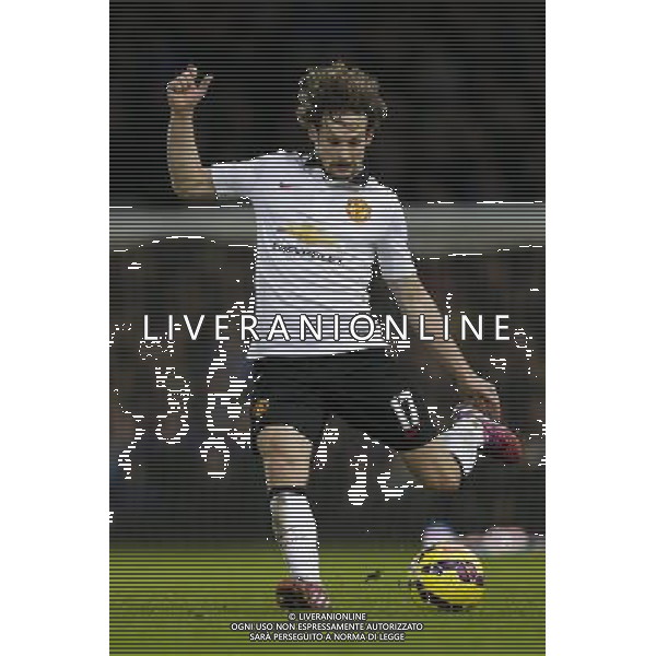 Manchester United\'s Daley Blind in action during todays match Photographer Craig Mercer/CameraSport Football - Barclays Premiership - West Ham United v Manchester United - Sunday 8th February 2015 - Boleyn Ground - London © CameraSport - 43 Linden Ave. Countesthorpe. Leicester. England. LE8 5PG - Tel: +44 (0) 116 277 4147 - admin@camerasport.com - www.camerasport.com /Agenzia Aldo Liverani Sas - ITALY ONLY - EDITORIAL USE ONLY
