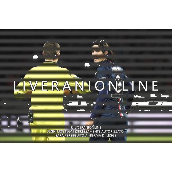 Clement TURPIN / Edinson CAVANI - 08.02.2015 - Lyon / Paris Saint Germain - 24eme journee de Ligue 1 Photo : Jean Paul Thomas / Icon Sport AG ALDO LIVERANI SAS ONLY ITALY