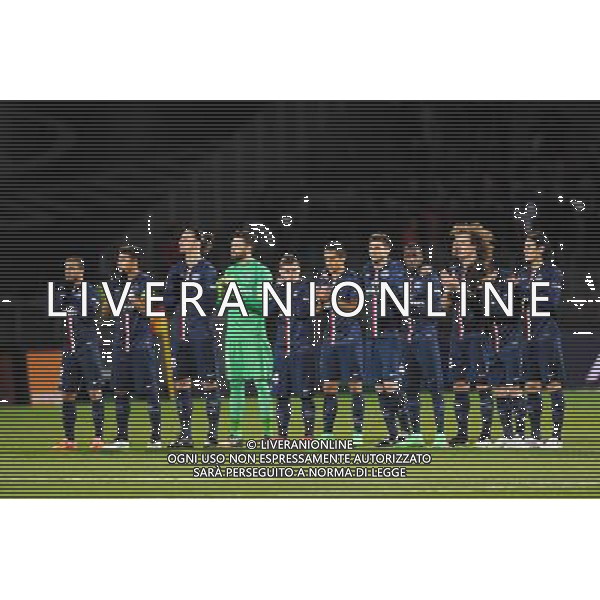 EQUIPE DU PSG - 08.02.2015 - Lyon / Paris Saint Germain - 24eme journee de Ligue 1 Photo : Jean Paul Thomas / Icon Sport AG ALDO LIVERANI SAS ONLY ITALY