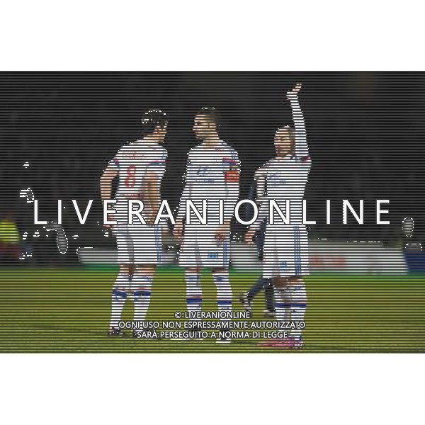 Yoann GOURCUFF / Maxime GONALONS / Christophe JALLET - 08.02.2015 - Lyon / Paris Saint Germain - 24eme journee de Ligue 1 Photo : Jean Paul Thomas / Icon Sport AG ALDO LIVERANI SAS ONLY ITALY