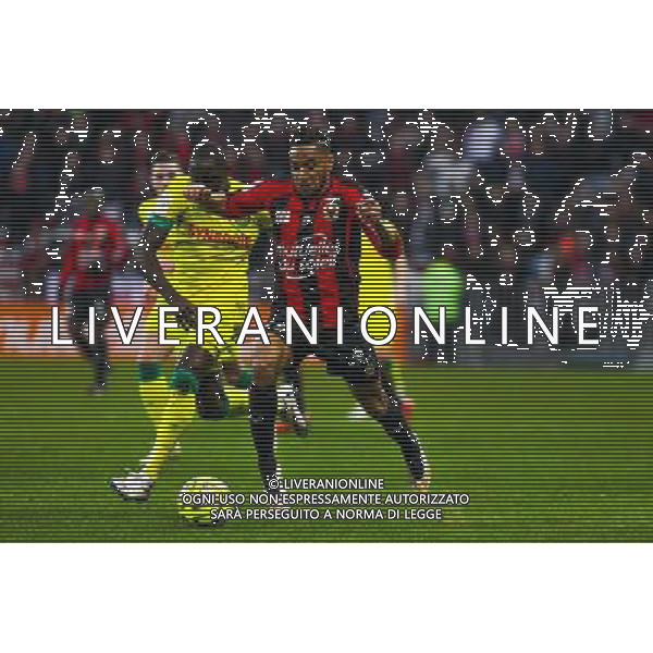 Issa CISSOKHO / Jordan AMAVI - 08.02.2015 - Nice / Nantes - 24e journee Ligue 1 Photo : Jc Magnenet / Icon Sport ag aldo liverani sas only italy