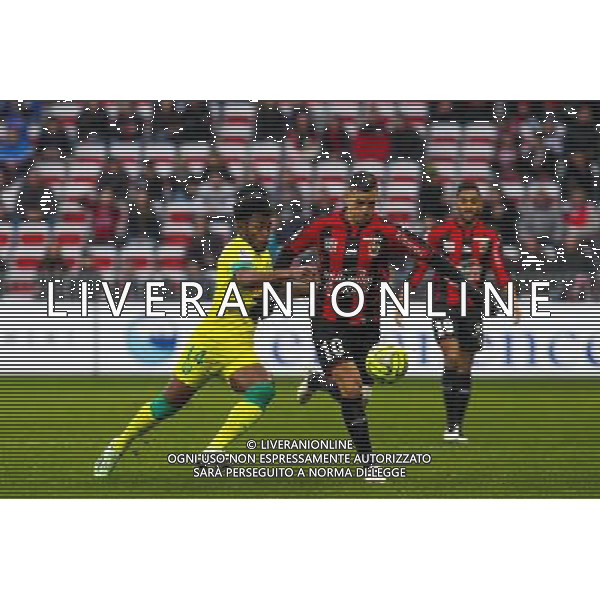 Valentin EYSSERIC / Georges Kevin NKOUDOU - 08.02.2015 - Nice / Nantes - 24e journee Ligue 1 Photo : Jc Magnenet / Icon Sport ag aldo liverani sas only italy
