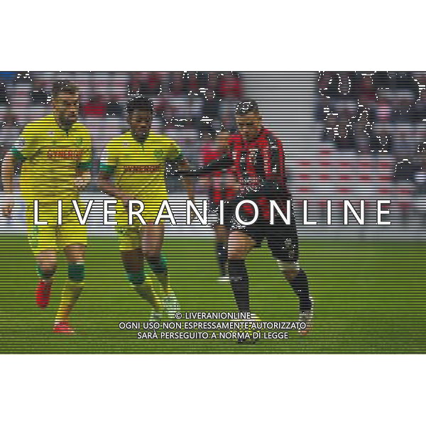 Valentin EYSSERIC / Georges Kevin NKOUDOU / Lucas DEAUX - 08.02.2015 - Nice / Nantes - 24e journee Ligue 1 Photo : Jc Magnenet / Icon Sport ag aldo liverani sas only italy