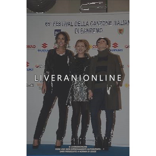 65mo Festival della canzone italiana di Sanremo 09 febbraio 2015 - Prima conferenza stampa nella foto Rocio Munoz Morales, Emma Marrone, Arisa ©Gazzaniga/AGENZIA ALDO LIVERANI SAS