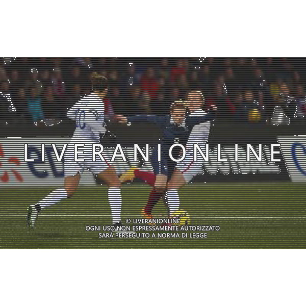 Eugenie LE SOMMER / Becky SAUERBRUNN - 08.02.2015 - Football feminin - France / Etats Unis - match amical -Lorient Photo : Winterpress / Icon Sport AG ALDO LIVERANI SAS ONLY ITALY