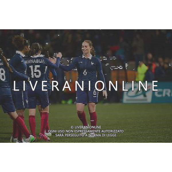 Joie Amandine HENRY - 08.02.2015 - Football feminin - France / Etats Unis - match amical -Lorient Photo : Winterpress / Icon Sport AG ALDO LIVERANI SAS ONLY ITALY