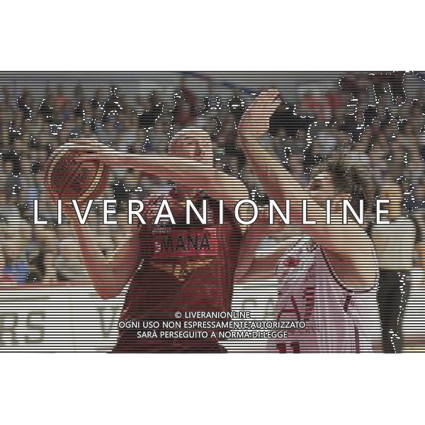 Beko Lega Basket Serie A 2014/2015 3 Giornata Ritorno Mestre (VE) - 09.02.2015 Umana Reyer Venezia-EA7 Emporio Armani Milano Nella Foto:Peric-Kleiza /Ph.Garbuio-Ag. Aldo Liverani