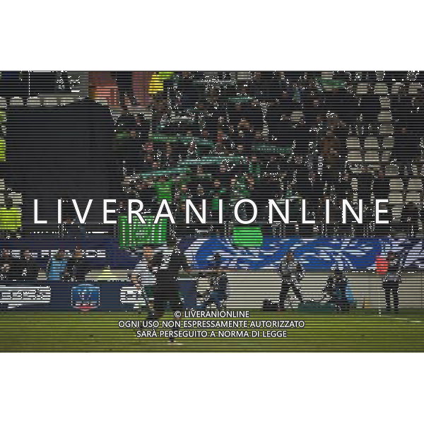 Supporters St Etienne - 10.02.2015 - Red Star / Saint Etienne - 1/8Finale Coupe de France Photo : Dave Winter / Icon Sport AG ALDO LIVERANI SAS ONLY ITALY