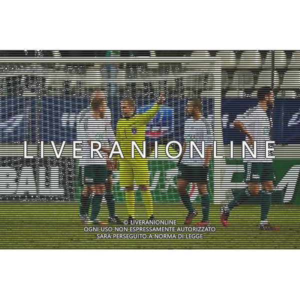 Carton rouge Julien IELSCH - 10.02.2015 - Red Star / Saint Etienne - 1/8Finale Coupe de France Photo : Dave Winter / Icon Sport AG ALDO LIVERANI SAS ONLY ITALY