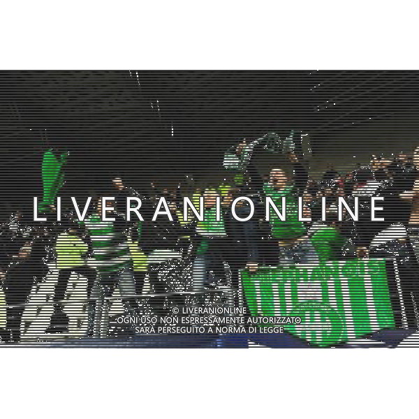 Supporters St Etienne - 10.02.2015 - Red Star / Saint Etienne - 1/8Finale Coupe de France Photo : Dave Winter / Icon Sport AG ALDO LIVERANI SAS ONLY ITALY