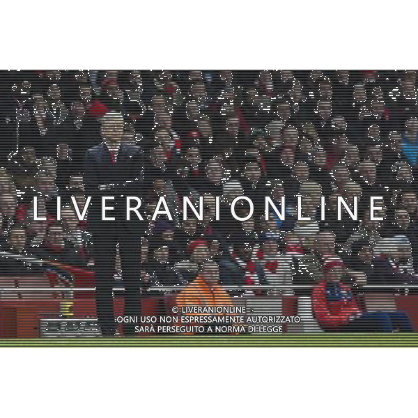 Arsenal manager Arsne Wenger looks on Photographer Craig Mercer/CameraSport Football - Barclays Premiership - Arsenal v Leicester City - Tuesday 10th February 2015 - Emirates Stadium - London © CameraSport - 43 Linden Ave. Countesthorpe. Leicester. England. LE8 5PG - Tel: +44 (0) 116 277 4147 - admin@camerasport.com - www.camerasport.com AG ALDO LIVERANI SAS ONLY ITALY