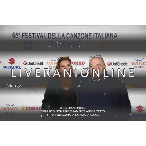 65mo Festival della Canzone Italiana di SanRemo 11 febbraio 2015 nella foto Grazia di Michele con Mauro Coruzzi ©Gazzaniga/AGENZIA ALDO LIVERANI SAS