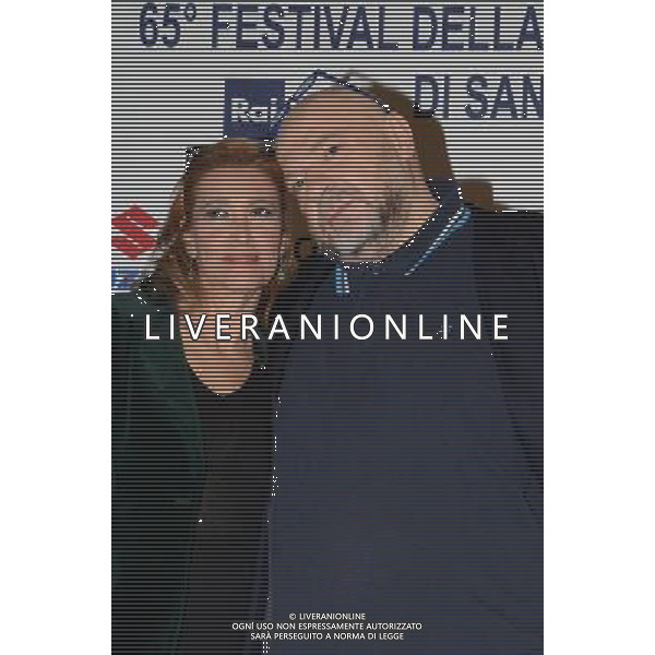 65mo Festival della Canzone Italiana di SanRemo 11 febbraio 2015 nella foto Grazia di Michele con Mauro Coruzzi ©Gazzaniga/AGENZIA ALDO LIVERANI SAS