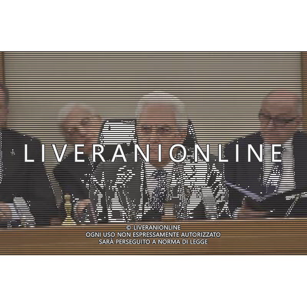 Plenum del Csm per la nomina del nuovo procuratore generale della Corte di Cassazione a palazzo dei Marescialli a Roma 11 febbraio 2015 nella foto il Capo dello Stato Sergio Mattarella ©Corradetti/AGENZIA ALDO LIVERANI SAS