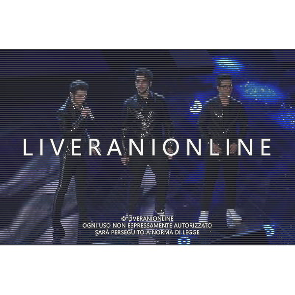 SECONDA SERATA 65mo FESTIVAL DELLA CANZONE ITALIANA DI SANREMO 11 FEBBRAIO 2015 nella foto Il Volo gruppo musicale italiano, costituito dai tre cantanti tenori Piero Barone, Ignazio Boschetto e Gianluca Ginoble ©Gazzaniga/Agenzia Aldo Liverani sas