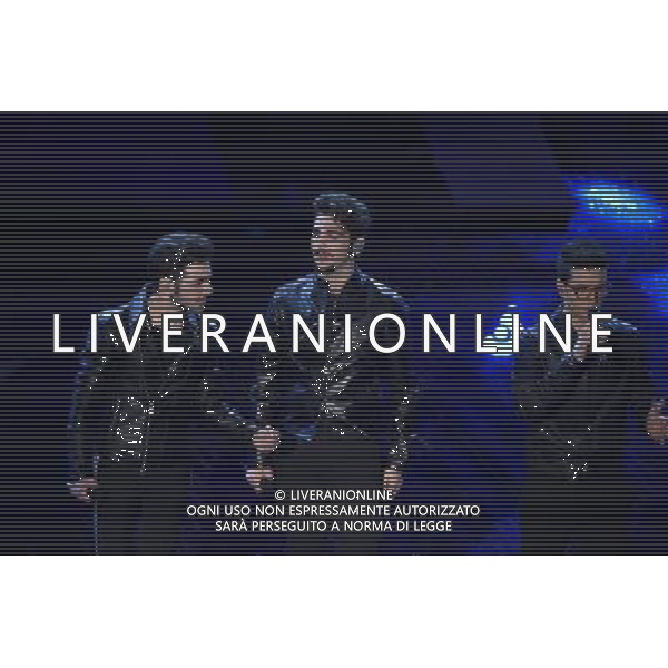 SECONDA SERATA 65mo FESTIVAL DELLA CANZONE ITALIANA DI SANREMO 11 FEBBRAIO 2015 nella foto Il Volo gruppo musicale italiano, costituito dai tre cantanti tenori Piero Barone, Ignazio Boschetto e Gianluca Ginoble ©Gazzaniga/Agenzia Aldo Liverani sas