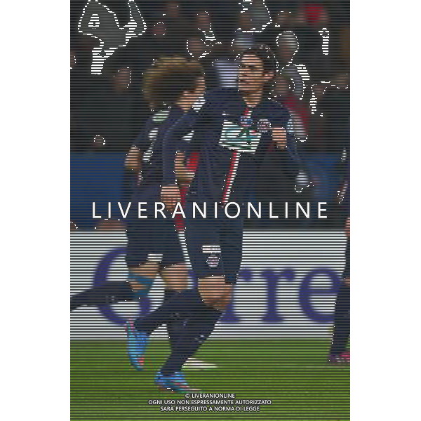 Joie Edinson CAVANI - 11.02.2015 - Paris Saint Germain / Nantes - 1/8Finale Cupe de France- Photo : Dave Winter / Icon Sport AG ALDO LIVERANI SAS ONLY ITALY