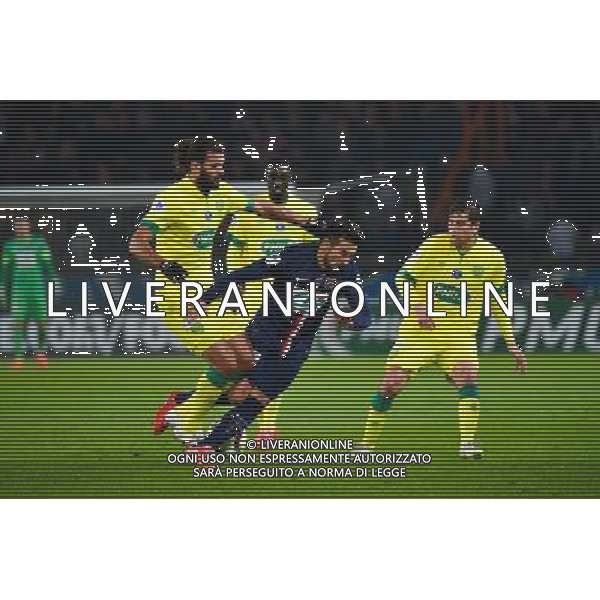 Ezequiel LAVEZZI / Oswaldo VIZCARRONDO - 11.02.2015 - Paris Saint Germain / Nantes - 1/8Finale Cupe de France- Photo : Dave Winter / Icon Sport AG ALDO LIVERANI SAS ONLY ITALY