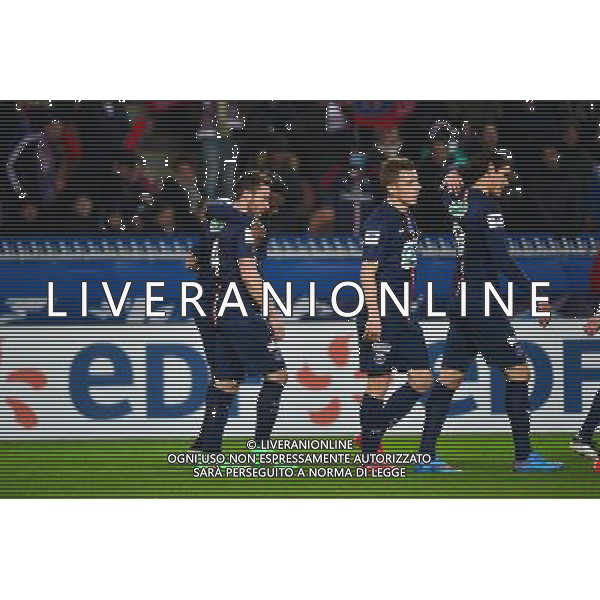 Joie Yohan CABAYE / Jean Christophe BAHEBECK - 11.02.2015 - Paris Saint Germain / Nantes - 1/8Finale Cupe de France- Photo : Dave Winter / Icon Sport AG ALDO LIVERANI SAS ONLY ITALY