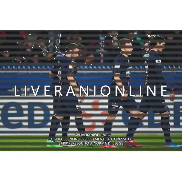 Joie Yohan CABAYE / Jean Christophe BAHEBECK - 11.02.2015 - Paris Saint Germain / Nantes - 1/8Finale Cupe de France- Photo : Dave Winter / Icon Sport AG ALDO LIVERANI SAS ONLY ITALY