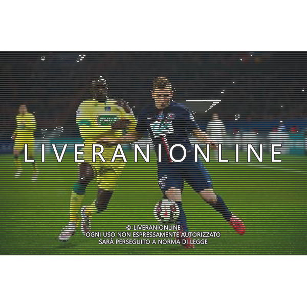 Lucas DIGNE / Issa CISSOKHO - 11.02.2015 - Paris Saint Germain / Nantes - 1/8Finale Cupe de France- Photo : Dave Winter / Icon Sport AG ALDO LIVERANI SAS ONLY ITALY