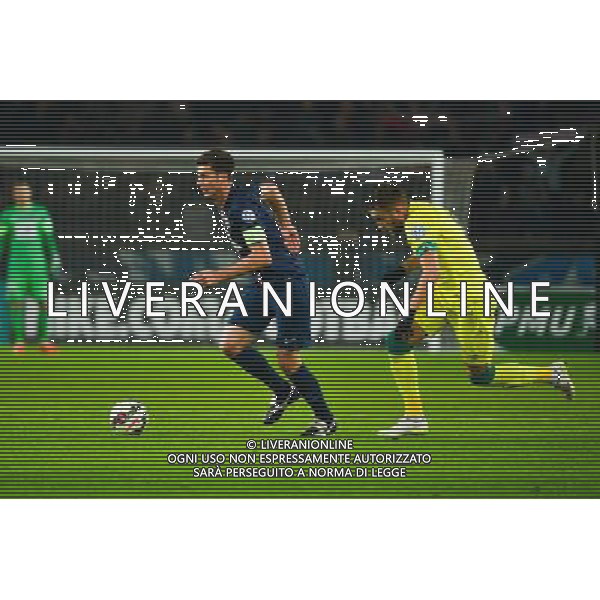 Thiago MOTTA / Lucas DEAUX - 11.02.2015 - Paris Saint Germain / Nantes - 1/8Finale Cupe de France- Photo : Dave Winter / Icon Sport AG ALDO LIVERANI SAS ONLY ITALY