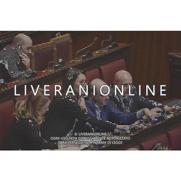 Roma - 12/02/2015 - Palazzo Chigi - Discussione del disegno di legge costituzionale - nella foto: Barbara Saltamartini siede nei banchi del gruppo Fratelli d\'Italia dopo essere uscita dal gruppo NCD / Ph. Fabrizio Corradetti - Ag. Aldo Liverani Sas