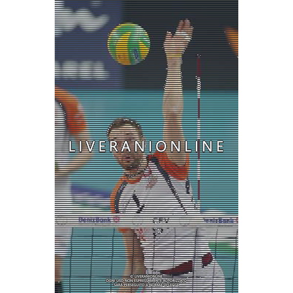 12.02.2015 Jastrzebie Zdroj sport siatkowka mezczyzn Liga Mistrzow 2015 , 2015 CEV DenizBank Volleyball Champions League - Men . Jastrzebski Wegiel (biale) - Sir Safety Perugia (czerwone) n/z. Michal Lasko . Fot. Tomasz Wantula / EDYTOR.net/NEWSPIX.PL --- Newspix.pl /Agenzia Aldo Liverani sas - ITALY ONLY - EDITORIAL USE ONLY *** Local Caption *** www.newspix.pl mail us: info@newspix.pl call us: 0048 022 23 22 222 --- Polish Picture Agency by Ringier Axel Springer Poland