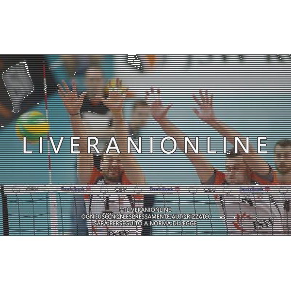 12.02.2015 Jastrzebie Zdroj sport siatkowka mezczyzn Liga Mistrzow 2015 , 2015 CEV DenizBank Volleyball Champions League - Men . Jastrzebski Wegiel (biale) - Sir Safety Perugia (czerwone) n/z. Michal Lasko , Patryk Czarnowski . Fot. Tomasz Wantula / EDYTOR.net/NEWSPIX.PL --- Newspix.pl /Agenzia Aldo Liverani sas - ITALY ONLY - EDITORIAL USE ONLY *** Local Caption *** www.newspix.pl mail us: info@newspix.pl call us: 0048 022 23 22 222 --- Polish Picture Agency by Ringier Axel Springer Poland