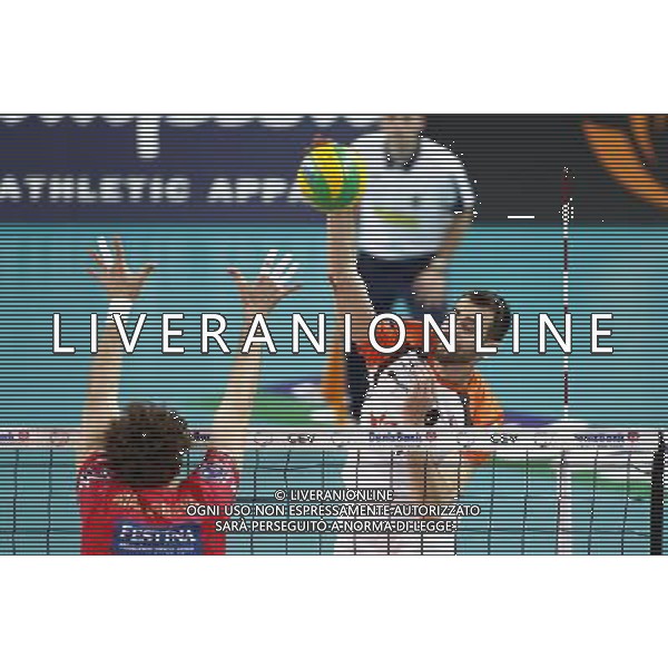 12.02.2015 Jastrzebie Zdroj sport siatkowka mezczyzn Liga Mistrzow 2015 , 2015 CEV DenizBank Volleyball Champions League - Men . Jastrzebski Wegiel (biale) - Sir Safety Perugia (czerwone) n/z. Guillaume Quesque . Fot. Tomasz Wantula / EDYTOR.net/NEWSPIX.PL --- Newspix.pl /Agenzia Aldo Liverani sas - ITALY ONLY - EDITORIAL USE ONLY *** Local Caption *** www.newspix.pl mail us: info@newspix.pl call us: 0048 022 23 22 222 --- Polish Picture Agency by Ringier Axel Springer Poland