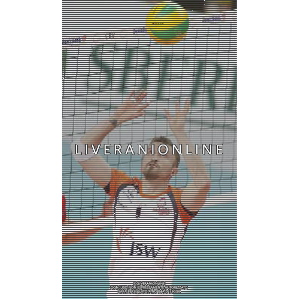 12.02.2015 Jastrzebie Zdroj sport siatkowka mezczyzn Liga Mistrzow 2015 , 2015 CEV DenizBank Volleyball Champions League - Men . Jastrzebski Wegiel (biale) - Sir Safety Perugia (czerwone) n/z. Michal Masny . Fot. Tomasz Wantula / EDYTOR.net / NEWSPIX.PL --- Newspix.pl AG ALDO LIVERANI SAS ONLY ITALY *** Local Caption *** www.newspix.pl mail us: info@newspix.pl call us: 0048 022 23 22 222 --- Polish Picture Agency by Ringier Axel Springer Poland