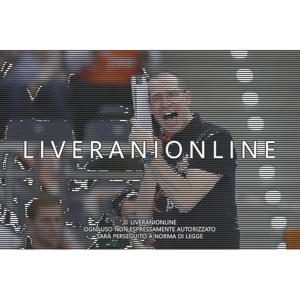 12.02.2015 Jastrzebie Zdroj sport siatkowka mezczyzn Liga Mistrzow 2015 , 2015 CEV DenizBank Volleyball Champions League - Men . Jastrzebski Wegiel (biale) - Sir Safety Perugia (czerwone) n/z. Roberto Piazza trener Jastrzebskiego Wegla . Fot. Tomasz Wantula / EDYTOR.net / NEWSPIX.PL --- Newspix.pl AG ALDO LIVERANI SAS ONLY ITALY *** Local Caption *** www.newspix.pl mail us: info@newspix.pl call us: 0048 022 23 22 222 --- Polish Picture Agency by Ringier Axel Springer Poland