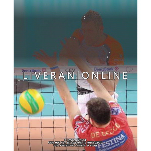 2015.02.12 JASTRZEBIE ZDROJ SIATKOWKA 2015 CEV DENIZBANK VOLLEYBAL CHAMPIONS LEAGUE / SIATKOWKA LIGA MISTRZOW MEZCZYZN JASTRZEBSKI WEGIEL - SIR SAFETY PERUGIA N/Z PATRYK CZARNOWSKI FOTO RAFAL RUSEK / PRESSFOCUS / NEWSPIX.PL --- Newspix.pl AG ALDO LIVERANI SAS ONLY ITALY *** Local Caption *** www.newspix.pl mail us: info@newspix.pl call us: 0048 022 23 22 222 --- Polish Picture Agency by Ringier Axel Springer Poland