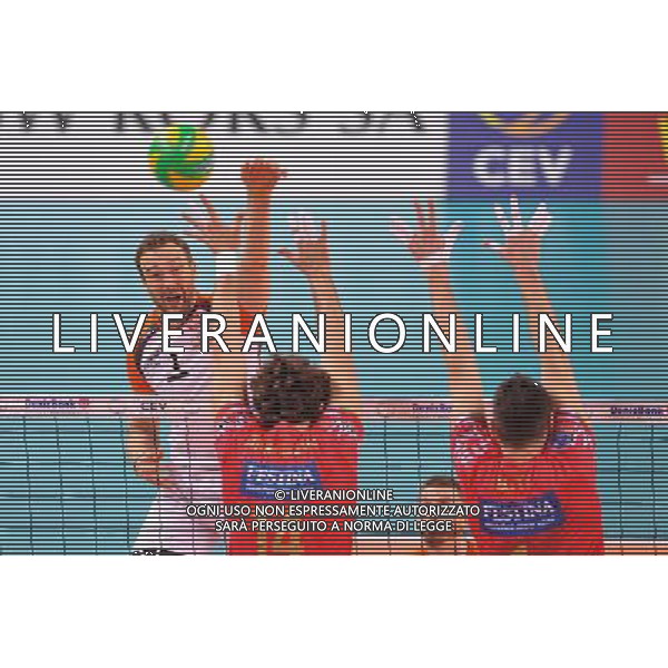 2015.02.12 JASTRZEBIE ZDROJ SIATKOWKA 2015 CEV DENIZBANK VOLLEYBAL CHAMPIONS LEAGUE / SIATKOWKA LIGA MISTRZOW MEZCZYZN JASTRZEBSKI WEGIEL - SIR SAFETY PERUGIA N/Z MICHAL LASKO FOTO RAFAL RUSEK / PRESSFOCUS / NEWSPIX.PL --- Newspix.pl AG ALDO LIVERANI SAS ONLY ITALY *** Local Caption *** www.newspix.pl mail us: info@newspix.pl call us: 0048 022 23 22 222 --- Polish Picture Agency by Ringier Axel Springer Poland