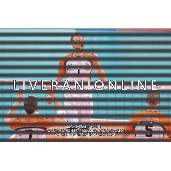 2015.02.12 JASTRZEBIE ZDROJ SIATKOWKA 2015 CEV DENIZBANK VOLLEYBAL CHAMPIONS LEAGUE / SIATKOWKA LIGA MISTRZOW MEZCZYZN JASTRZEBSKI WEGIEL - SIR SAFETY PERUGIA N/Z MICHAL LASKO RADOSC FOTO RAFAL RUSEK / PRESSFOCUS / NEWSPIX.PL --- Newspix.pl AG ALDO LIVERANI SAS ONLY ITALY *** Local Caption *** www.newspix.pl mail us: info@newspix.pl call us: 0048 022 23 22 222 --- Polish Picture Agency by Ringier Axel Springer Poland
