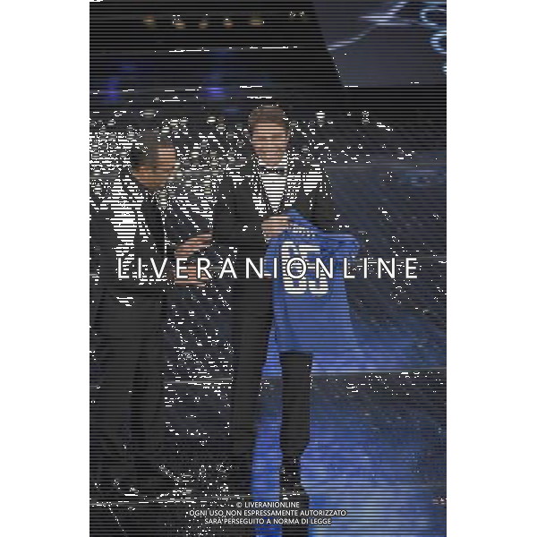 QUARTA SERATA 65mo FESTIVAL DELLA CANZONE ITALIANA DI SANREMO 13 FEBBRAIO 2015 NELLA FOTO CARLO CONTI CON ANTONIO CONTE ©Gazzaniga/Agenzia Aldo Liverani Sas
