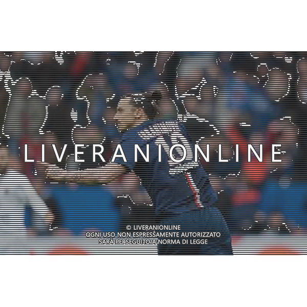 Joie Zlatan Ibrahimovic - 14.02.2015 - Paris Saint Germain / Caen - 25eme journee de Ligue 1 Photo : Andre Ferreira / Icon Sport AG ALDO LIVERANI SAS ONLY ITALY