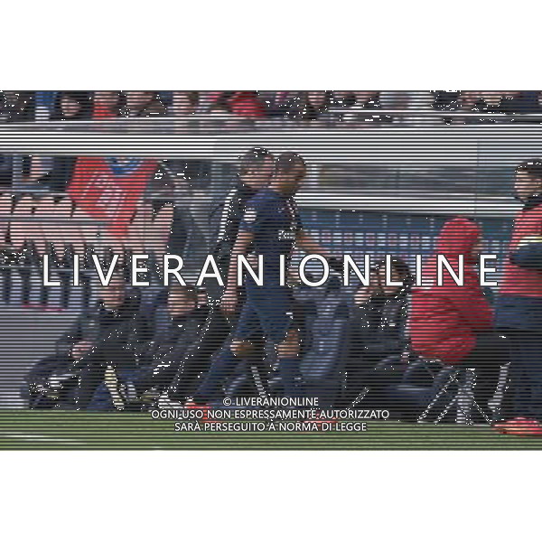 Blessure de Lucas Moura - 14.02.2015 - Paris Saint Germain / Caen - 25eme journee de Ligue 1 Photo : Andre Ferreira / Icon Sport AG ALDO LIVERANI SAS ONLY ITALY