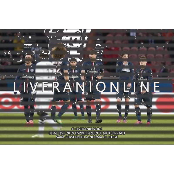 Deception PSG - Zlatan Ibrahimovic / Adrien Rabiot / Marco Verratti - 14.02.2015 - Paris Saint Germain / Caen - 25eme journee de Ligue 1 Photo : Andre Ferreira / Icon Sport AG ALDO LIVERANI SAS ONLY ITALY