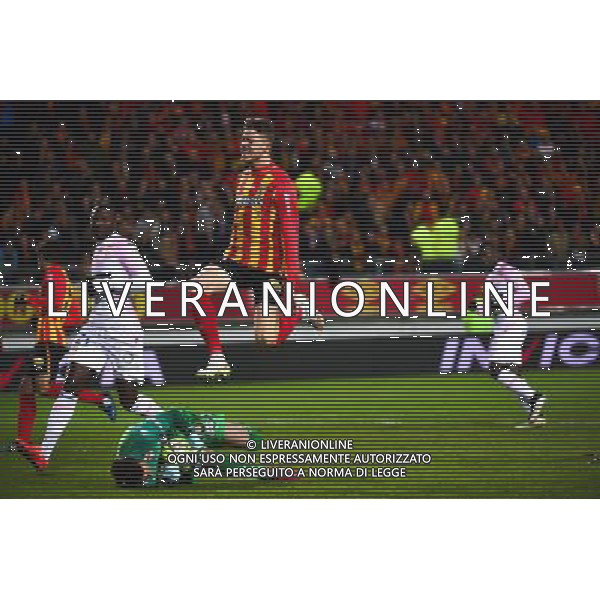 Baptiste GUILLAUME / Benjamin LEROY - 14.02.2015 - Lens / Evian Thonon - 25eme journee de Ligue 1 Photo : Dave Winter / Icon Sport AG ALDO LIVERANI SAS ONLY ITALY