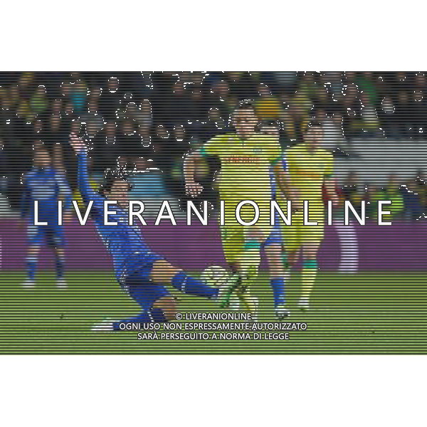 Yacine BAMMOU / Francois MODESTO - 14.02.2015 - Nantes / Bastia - 25eme journee de Ligue 1 Photo : Vincent Michel / Icon Sport AG ALDO LIVERANI SAS ONLY ITALY