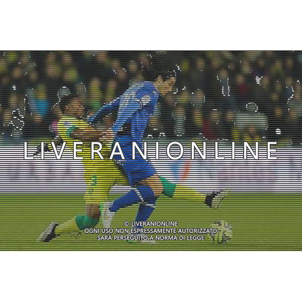 Francois MODESTO / Serge GAKPE - 14.02.2015 - Nantes / Bastia - 25eme journee de Ligue 1 Photo : Vincent Michel / Icon Sport AG ALDO LIVERANI SAS ONLY ITALY