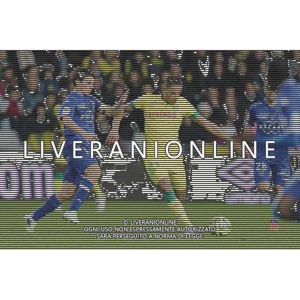 Yacine BAMMOU / Yannick CAHUZAC - 14.02.2015 - Nantes / Bastia - 25eme journee de Ligue 1 Photo : Vincent Michel / Icon Sport AG ALDO LIVERANI SAS ONLY ITALY